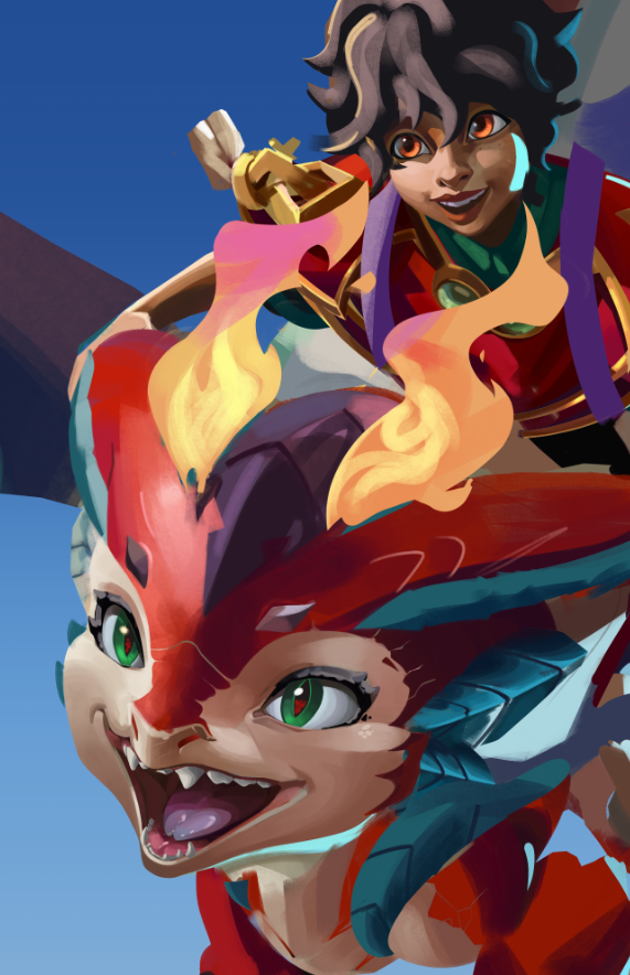 LuqiY_'s tweet photo. old piece of milio and smolder i never finished from earlier this year, makes me wonder if it deserves a redo

#smolder #milio #LeagueOfLegendsArt #ArtofLegends https://t.co/PD5pDjTMXt