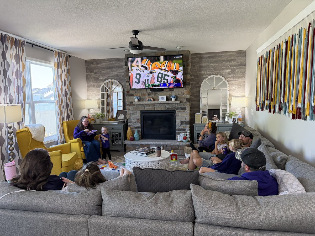 gregswan's tweet photo. First Kyler Murray pass of the season was an interception and I turned off the TV and told everyone at my #Vikings game watch party to get out. https://t.co/HIG1nYkSf1