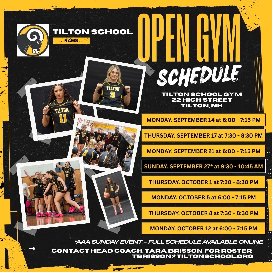 MCWSTARZ's tweet photo. College coaches — Tilton Open Gym dates are here. 🏀

MCW Starz has players at Tilton and we’d love to have you in the gym to see them compete. Check the graphic for dates and details.

#MCWStarz  #OpenGym https://t.co/wJ2WaWLOWO