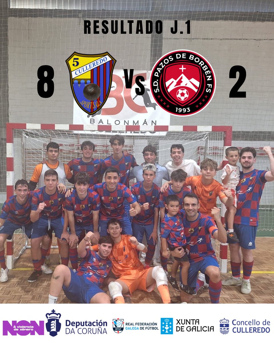 SportSalaFS's tweet photo. Un comezo de tempada espectacular, cunha vitoria rotunda e indiscutible ante un equipo chamado a loitar polos primeiros postos. 

O EQUIPO — con maiúsculas— ofreceu unha actuación defensiva sobresaínte. 

E destacar o debut oficial de 3 xogadores da canteira. https://t.co/lIrj90Su1U