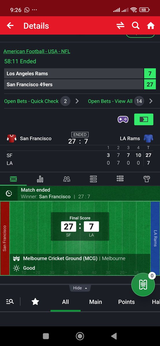 UgoJames123's tweet photo. @SportyBetNG this game didn't cut. Pls mark it green. Tanks https://t.co/fH3uokX53e