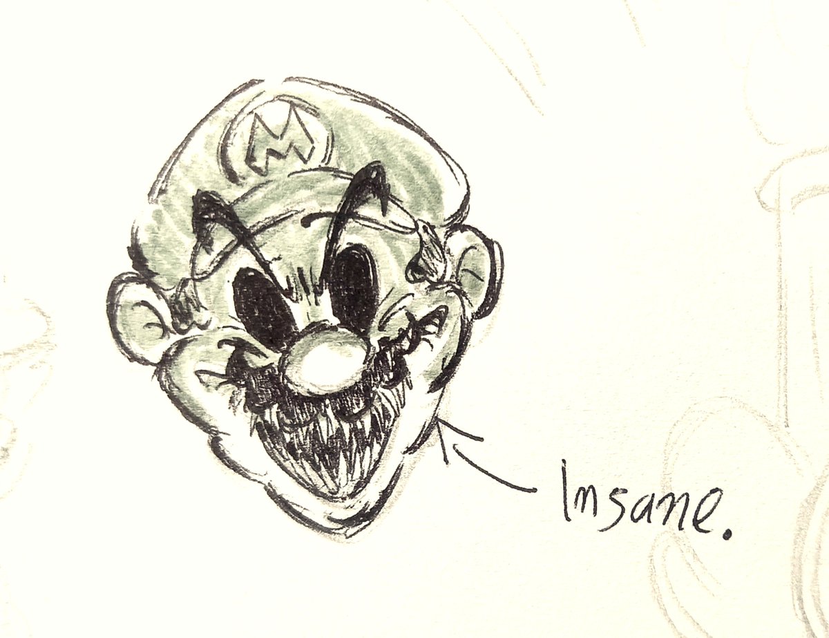 Fabrizzsg313's tweet photo. a few little doodles for the "marrito"
#Horrorbrew #SuperHorrorMario 
#mariosmadnessv2 https://t.co/TkvQagTN8u