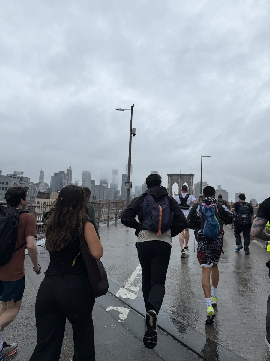 NYCMayor's tweet photo. This morning, more than 1,000 New Yorkers came together for the first City-sponsored Remembrance Ruck, walking from Brooklyn to Manhattan to honor our veterans.
It was an experience I will carry with me forever.
Too many veterans come home to isolation, food insecurity, homelessness, and struggles with their mental health.
Together, we must serve those who have served our country by delivering a life of dignity to veterans across the five boroughs.