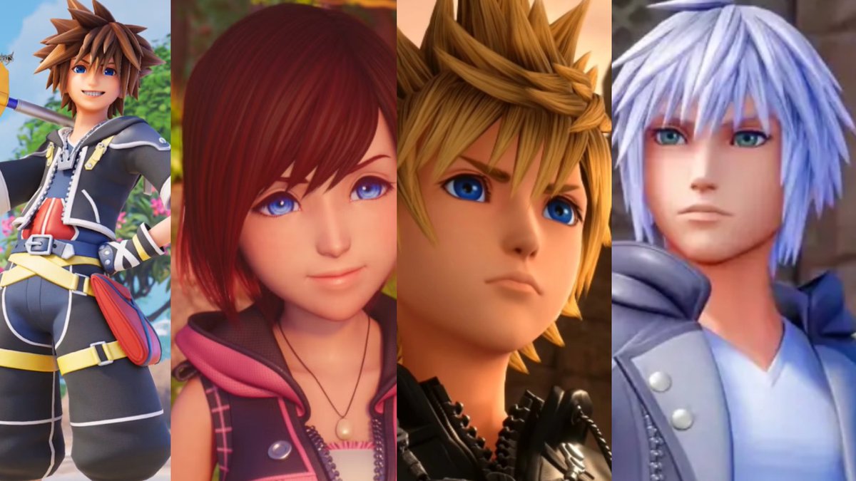 LootTrackerFN's tweet photo. ALL KINGDOM HEARTS x FORTNITE SKINS — THIS WEEK

• Sora → “A scattered dream that's like a far-off memory… a far-off memory that's like a scattered dream…”
• Riku → “If the world is made of light and darkness… We’ll be the darkness.”
• Kairi → “And who knows, starting a new journey might not be so hard…”
• Roxas → "Looks like my summer vacation is… over."

#Fortnite