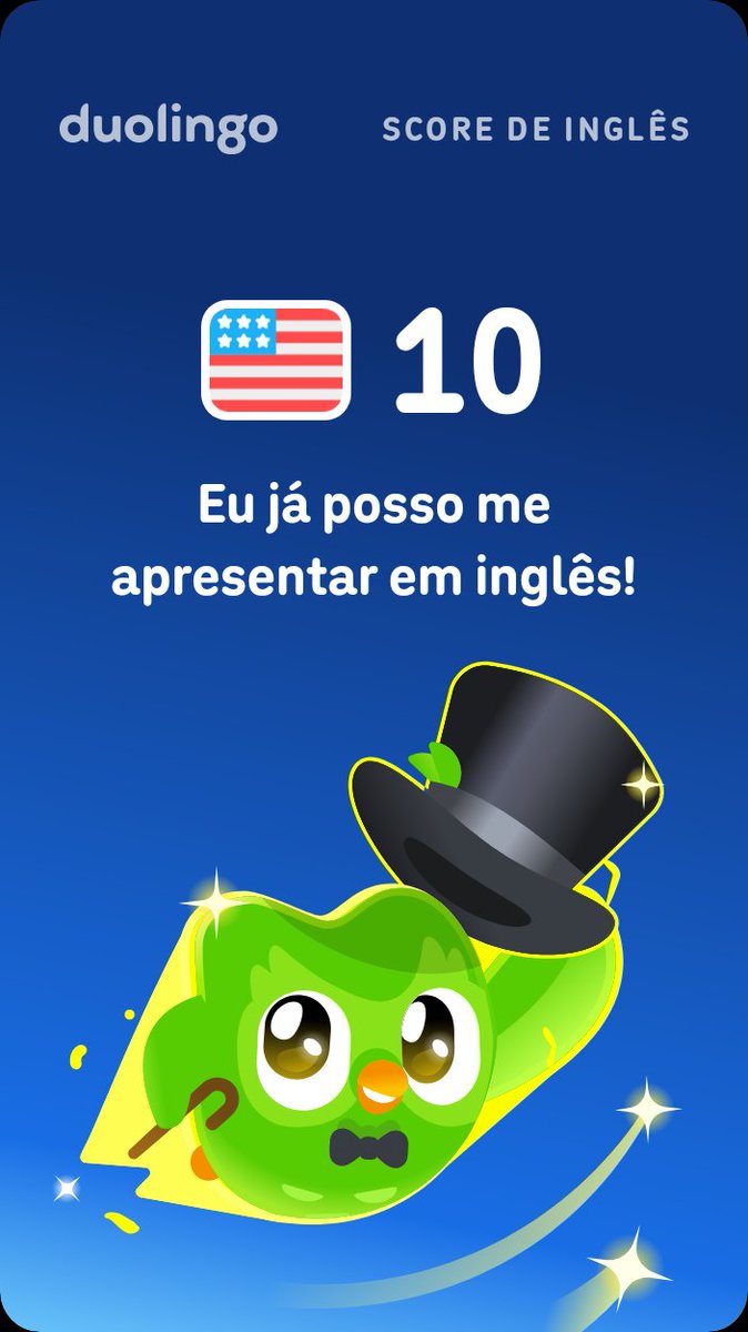 MayaPoderosa's tweet photo. Meu Duolingo Score de inglês é 10! https://t.co/6O84GUOdg6