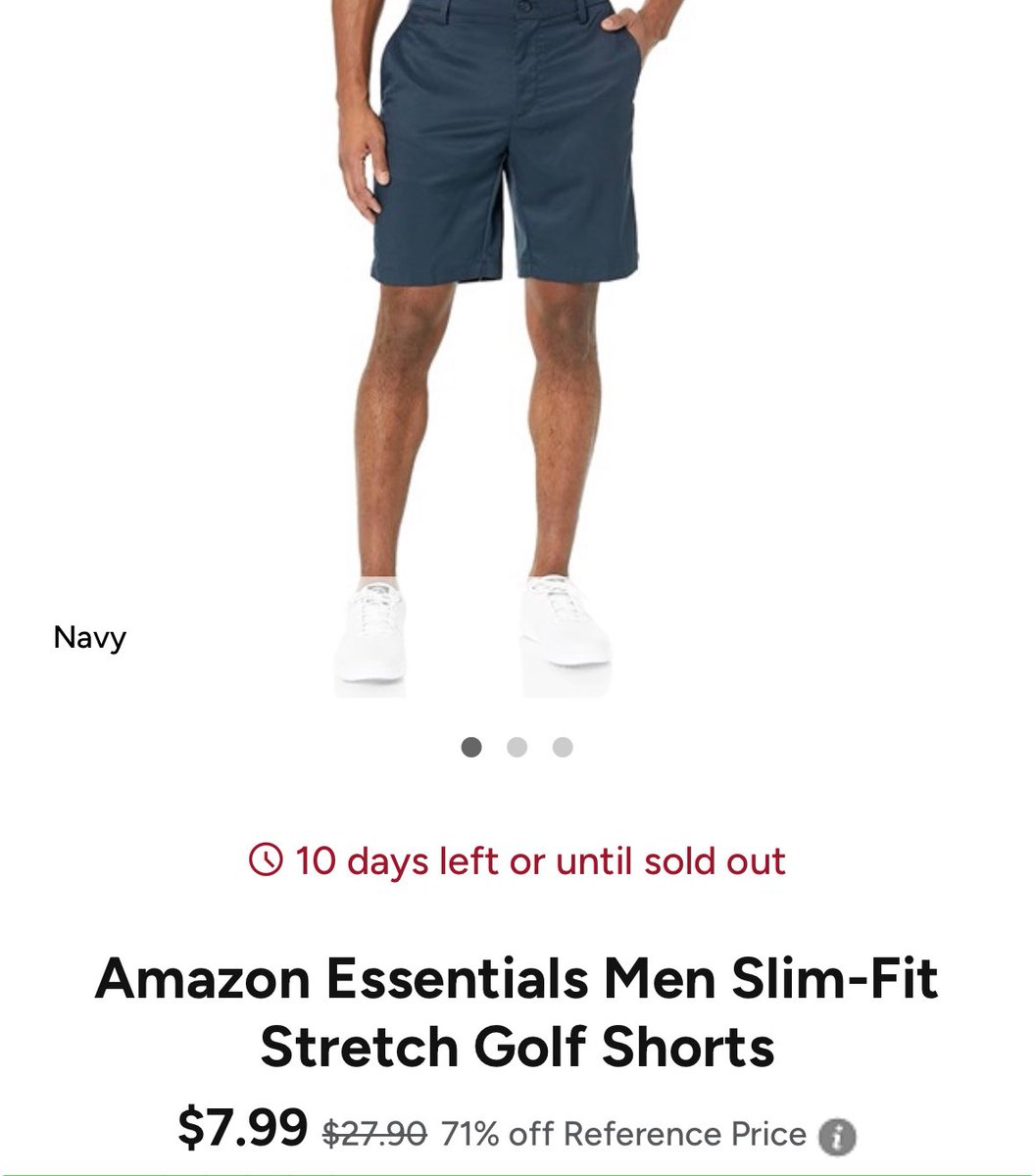 glitchtoriches's tweet photo. 🚨 $8 GOLF SHORTS?!

Reference price: $27.90, 71% OFF

https://t.co/LhhhP4GhBm

Similar golf shorts on Amazon are around $26–$28

That’s less than 1/3 the price of comparable pairs ON AMAZON 🚨

Easy summer stock-up at this price.

Grab your size before this deal is gone!  #ad https://t.co/TSl3evrIwK