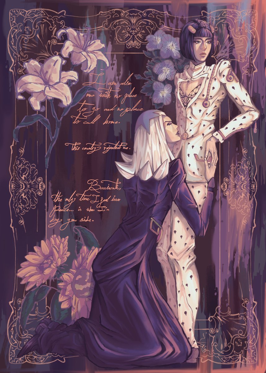 Lily_LiliyArt's tweet photo. I come back to drop this Bruabba illust and disappearing again 
#jjba #bruabba #jjbagw #jojo #ジョジョの奇妙な冒険 #bucciarati #abbacchio #レオーネアバッキオ #ブローノブチャラティ https://t.co/gz8GyNe6RD