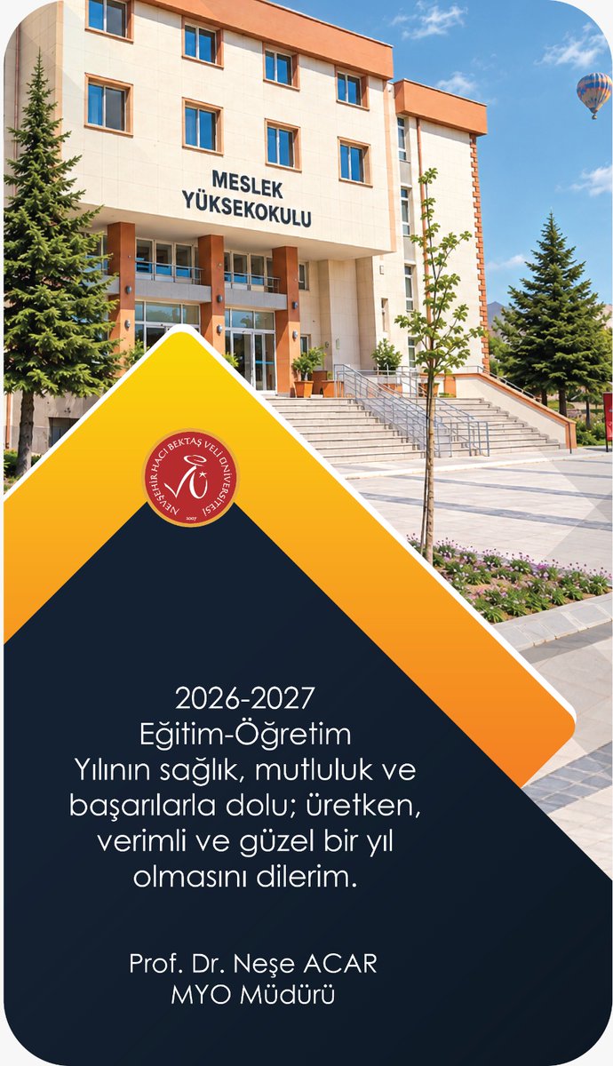 nevumyo's tweet photo. Sevgili Öğrencilerimiz,

Hepinize başarılarla dolu bir eğitim yılı diliyoruz.

Hoş geldiniz!🥰

#NEVÜ #MYO #Kapadokya #Nevşehir https://t.co/jgFzIHnmF6