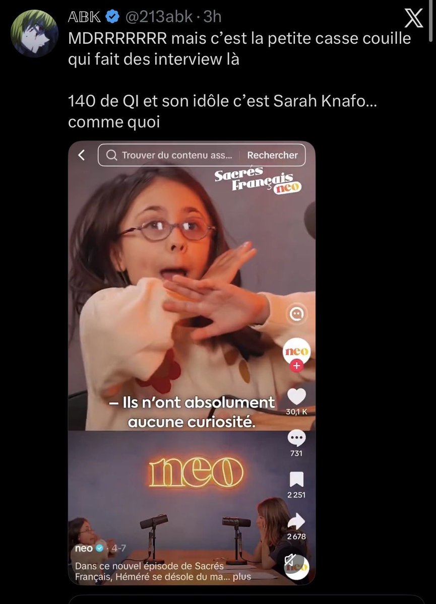 LouisCallipyge_'s tweet photo. Quand un gamin de 12 ans récite la propagande, la gauche applaudit.
Quand une gamine de 11 ans, HPI, 140 de QI, refuse de l’avaler, la gauche l’insulte.
Le camp du bien. https://t.co/svaThcwPTJ