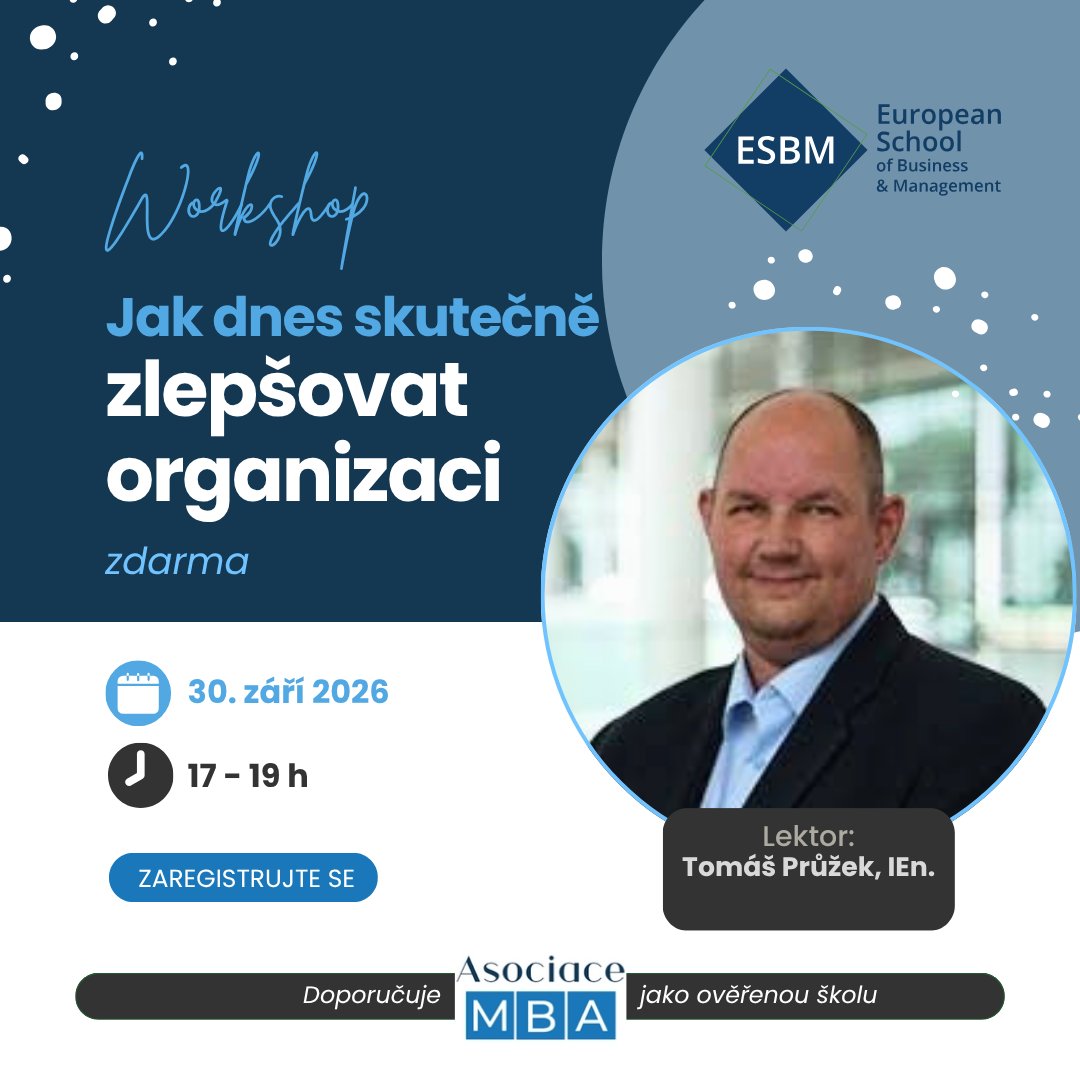 AsociaceMBA's tweet photo. Máte pocit, že ve firmě neustále něco měníte, ale výsledky nikde? Efektivní #rozvoj a řízení organizace vyžadují víc než jen slepé následování trendů. 🫣
A právě proto vás zveme na praktický #online workshop @ESBM_MBA zdarma: https://t.co/VXAFbwgihO https://t.co/8x8a7ytOWf