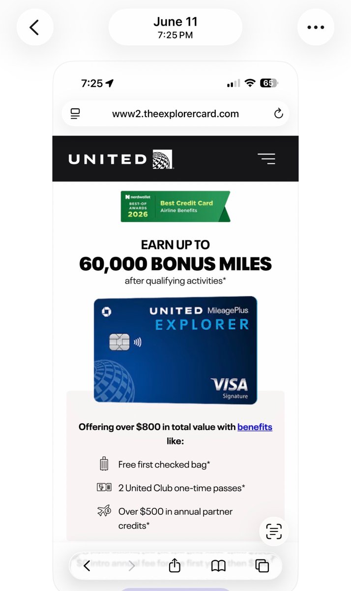 DonCronos's tweet photo. United Airlines Explorer Card is a fraud, see below, clearly reads “50k mile sign-up bonuses after spending $3,000 during the first 3 months”
But I only received 25k miles after spending $10,000 during the first 3 months. Fraud @united 

Please RT https://t.co/witD2wUqfG