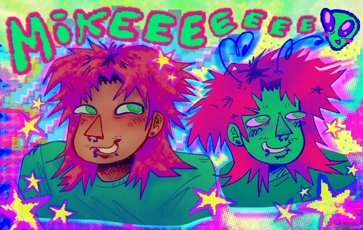 burgerzufo's tweet photo. MIIIIIIIIIIIIKEEEEEE 2DAY YAYYYY!!!!!👽 …merry mikemas omg :•DD these mike doodles from my notebook i’d colored back in april when he was building Fix-It Felicia’s… time flies i needd to draw alien mike again!!!! XP #mikethelink #qsmp #qsmpfanart https://t.co/GfrNqhAxTu