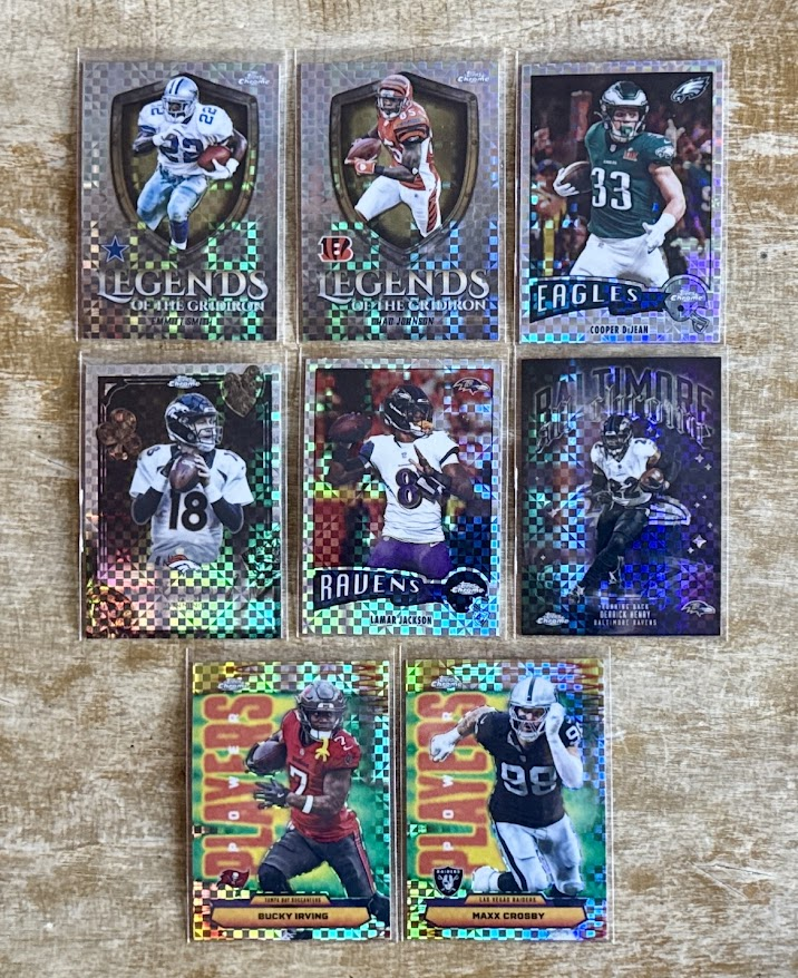 DigitalGiunta's tweet photo. 2025 Topps Chrome xFractor Inserts:

$2 each, take all 8 for $15

*See pinned tweet for shipping, etc
Stack min $10
 #GiuntaStack https://t.co/bnUPWeTZEr