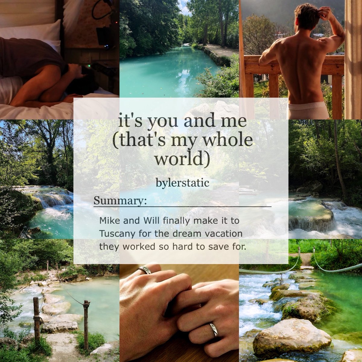 bylerlibrarian's tweet photo. it’s you and me (that’s my whole world)

☕︎ one shot: 6.2k
☕︎ ga rating
☕︎ 2000s au
☕︎ established relationship
☕︎ vacation to italy
☕︎ romantic fluff https://t.co/Tm4VYpFNvG