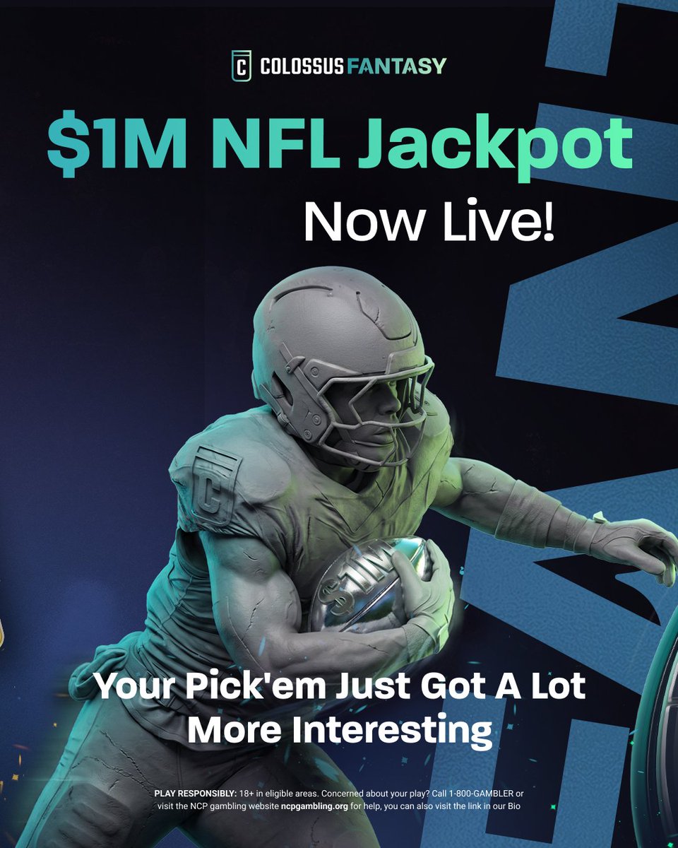 ColossusFantasy's tweet photo. Last call for Week 1! ⏳

The Pick 7 Margin contest locks in under 40 minutes. Lock in your lines on Colossus before kickoff! 💥

#PickEm #DFS #NFLWeek1 #Colossus #FantasyFootball https://t.co/c35bj7PolR