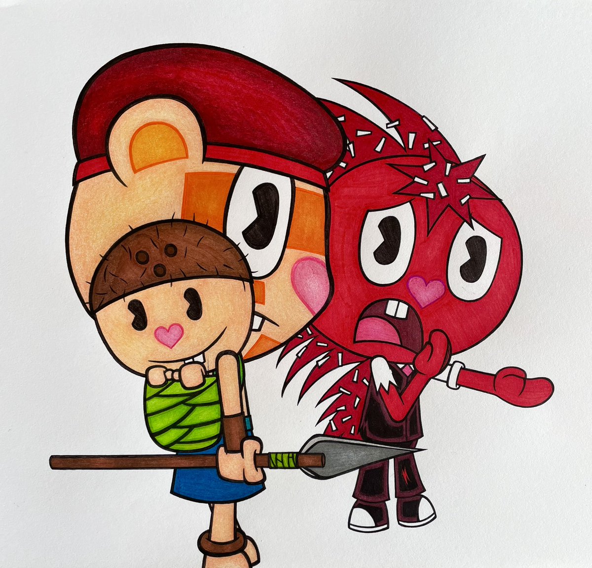 DragonicalLisa's tweet photo. Greetings to all my Friends and Followers on X! ๐๐
This time, I want to give you a new picture that you might love, especially if you are a big fan of Happy Tree Friends.
#happytreefriendsflaky
#happytreefriendspopandcub
#popandcub
#happytreefriendsfanarts https://t.co/trPlyVyOtE
