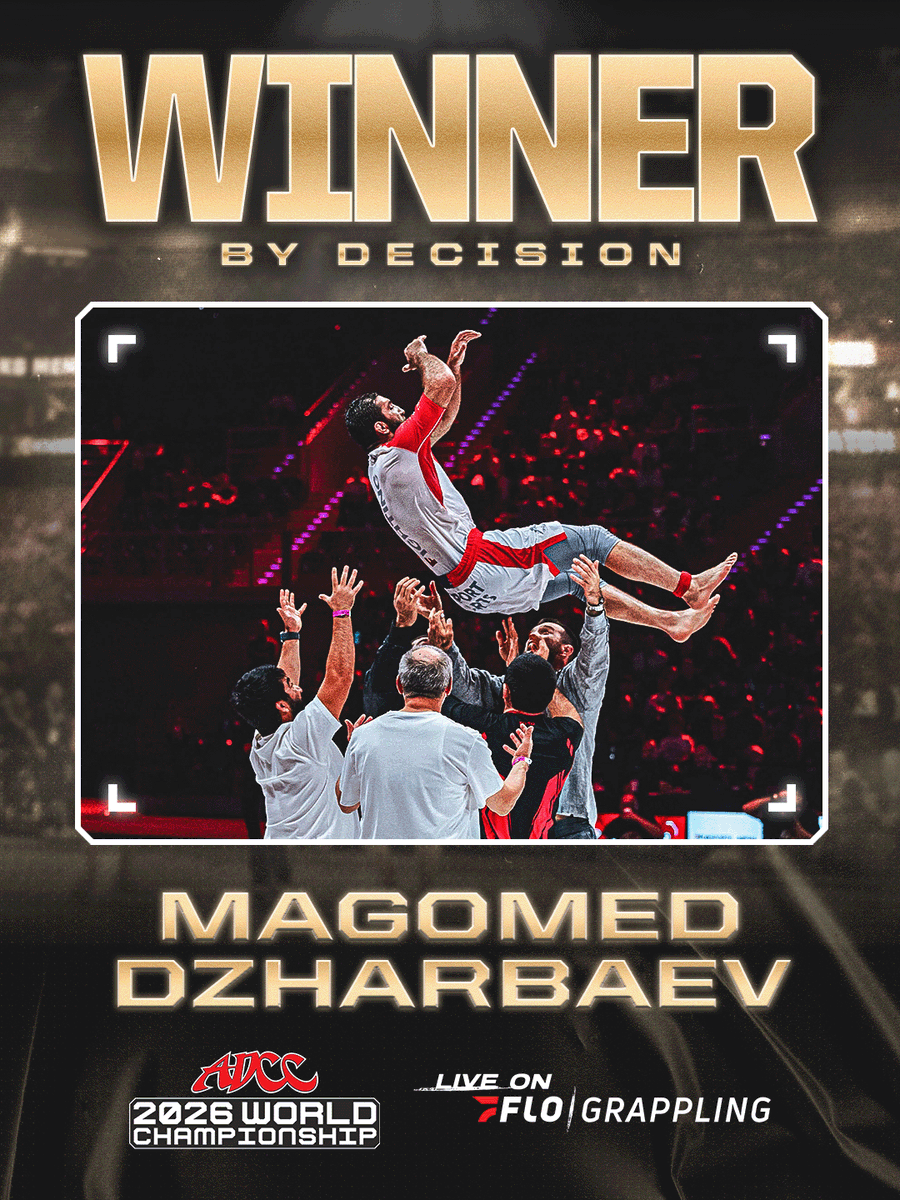FloGrappling's tweet photo. For the first time since 1999, Russia brings home ADCC gold.

Magomed Dzharbaev is your 2026 ADCC -77kg World Champion. 🇷🇺🥇

[ #ADCCWorlds | Sept 12-13 | Live on FloGrappling📺 ] https://t.co/eioRoxUoyv