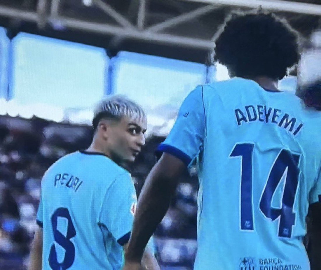 theberneese's tweet photo. Pedri’s reaction to Adeyemi’s golazo😂❤️ https://t.co/NzTwrGiYNf
