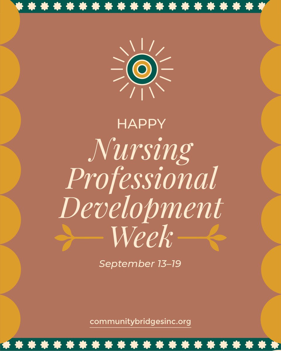 cbridgesinc's tweet photo. Join us in recognizing 2026 Nursing Professional Development Week, Sept. 13-19.

NPD week highlights the professionals who support, educate, and empower our nurses to grow and provide exceptional care. https://t.co/ksrcJdgwxK