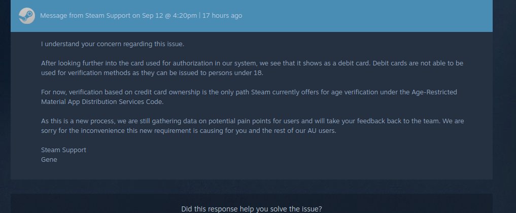 PandaFrog33's tweet photo. @Steam @Steam_Support Stupidly implemented age requirements without even fucking knowing how it works here didnt know you were owned by MicroSlop https://t.co/wMJE1YTl7i