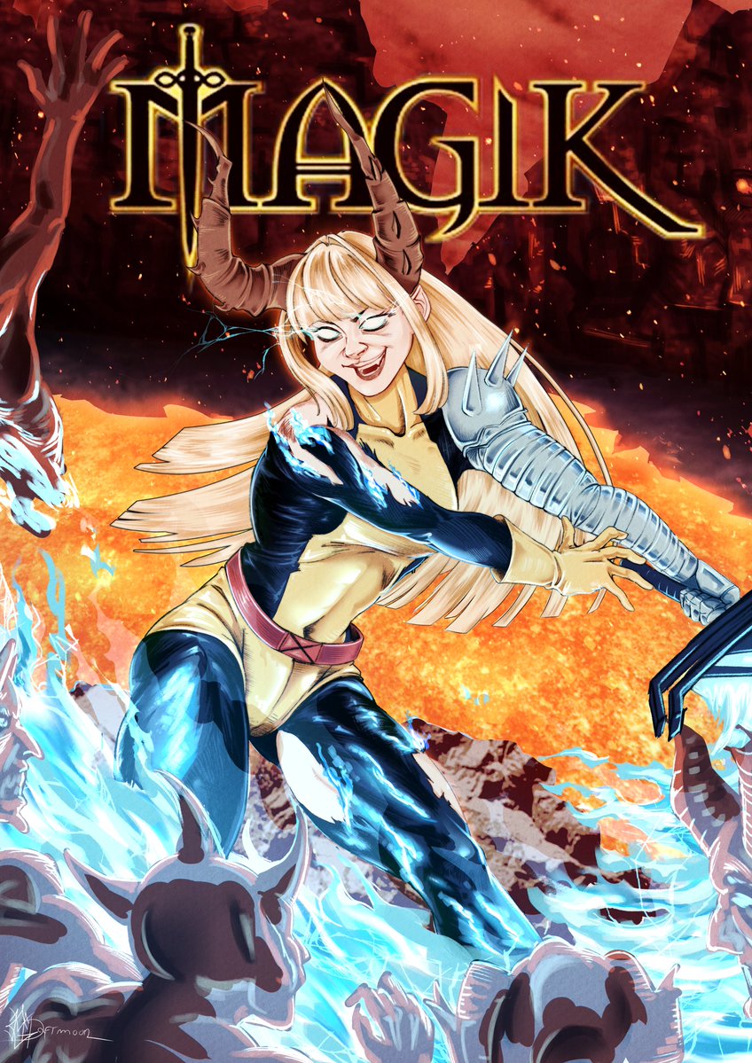 daftmoon_'s tweet photo. Magik 
I've always wanted to try using one of those variant cover templates 
#Magik #Marvel #fanartㅤㅤㅤㅤ https://t.co/sMgXJhfGgq