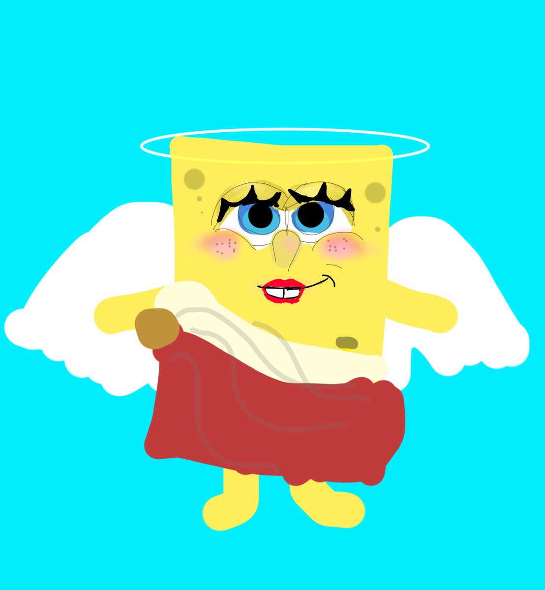 bobsfollower's tweet photo. @cigarettesrot Don’t mistake my kindness for weakness. SpongeBob stands gloriously ahead of us all. For I am but a humble slave of his, destined to attempt to capture his beauty in art https://t.co/RSZYvkfJvg