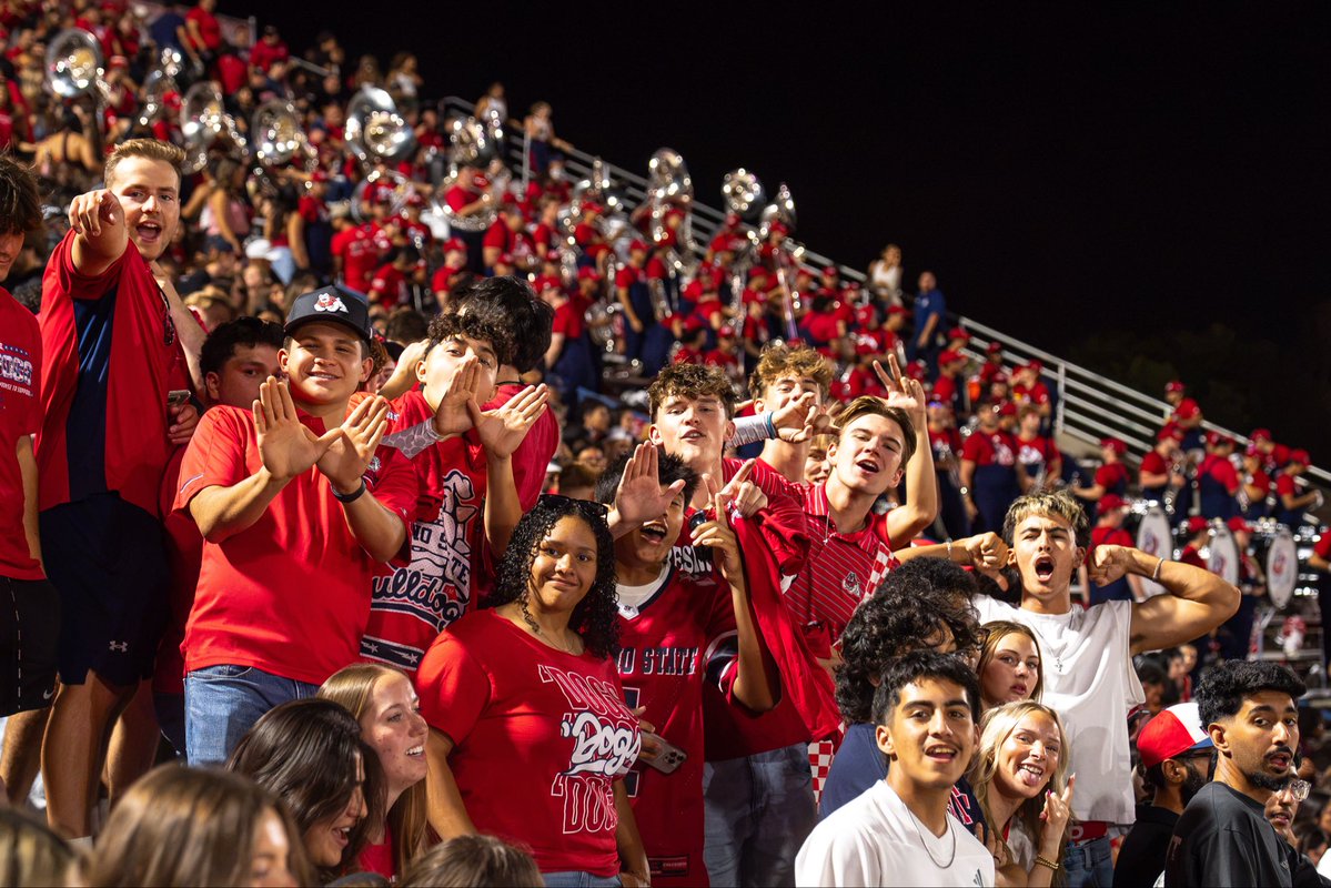 KlassyDogs's tweet photo. 49-3 on the scoreboard, but the DOG Pound brought it for all four quarters!

Our students were LOUD, relentless and brought the energy from the opening kick to the final whistle. You helped create a true home-field advantage last night.

Thank you to every student who showed up, stood up and brought it all night long. You made a difference and our entire team felt it.

So impressed with the DOG Pound. Keep bringing it! 

#GoDogs
