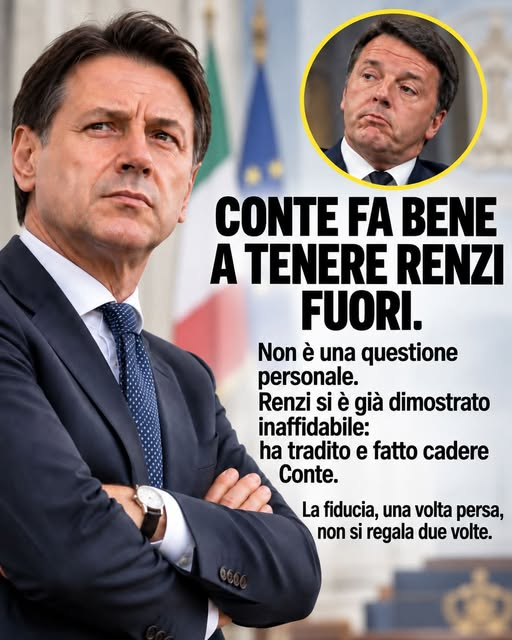 serebellardinel's tweet photo. Questa conferma serviva anche per mettere a tacere i ciarlatani che snobbano #Conte,perchè per molti vorrebbe anche #Renzi nel #CampoLargo!#Renzi, quello che ha fatto cadere #GovernoConte,che ha votato tutte leggi #Meloni maiiii!Vada da #Meloni, passando per caloroso vaffanculo! https://t.co/mH67xEwJaZ