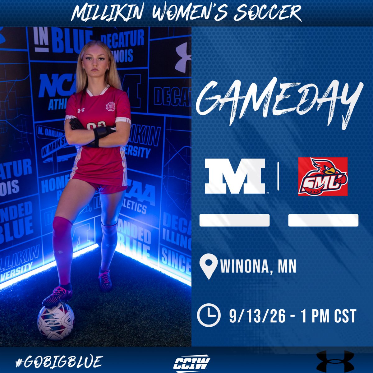 MillikinWSoccer's tweet photo. 🚨It’s Gameday🚨 
Today we face off St. Mary’s in Minnesota 
Ⓜ️⚽️

🗓️: 09/13/ 26
🆚: Saint Mary’s University of Minnesota 
⏱️: 1:00 pm
📍: Winona, MN
🎥 : https://t.co/uIbIkaZe9k https://t.co/JTuuXd6Dzx