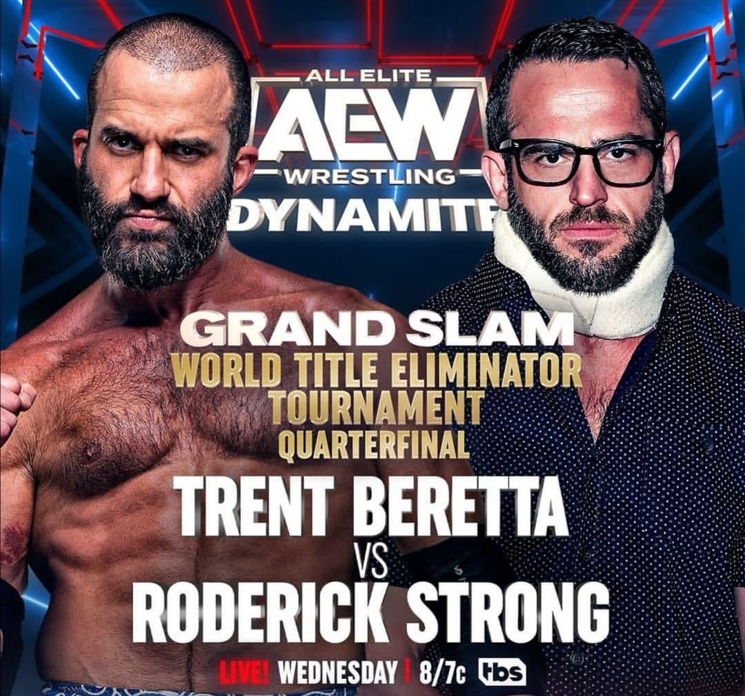 P_Dawg_'s tweet photo. Those Mox graphics are really in contention for funniest wrestling graphics....which is high praise for a company that brought us MJF's Bar mitzvah, Eddie Kingston addressing his enemies, Wardlow Vs plaintiffs....and whatever the fuck Roddy had going on in the #neckstrong days https://t.co/2EaR51UDlb