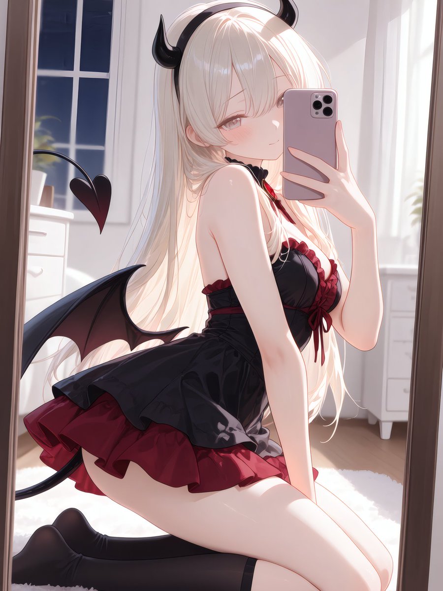 softgirls_daily's tweet photo. 今日は悪魔になってみたよ♡ https://t.co/q0vGPpLxzG