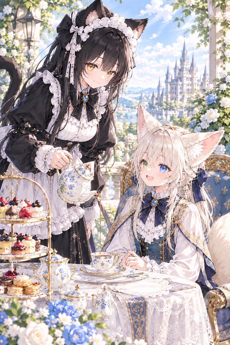 FoxCat_complex's tweet photo. キャラ生成:chatGPT無料版
動画生成:Grok無料版
#chatGPTfree #GrokFree
#FennecNobleBoyHybrid
#MaidBlackCatGirlHybrid #LikeIfCute #AiArt #Fantasy .
Tea time of a neutral aristocratic boy☕️🫖 https://t.co/9I8jrJQVzD
