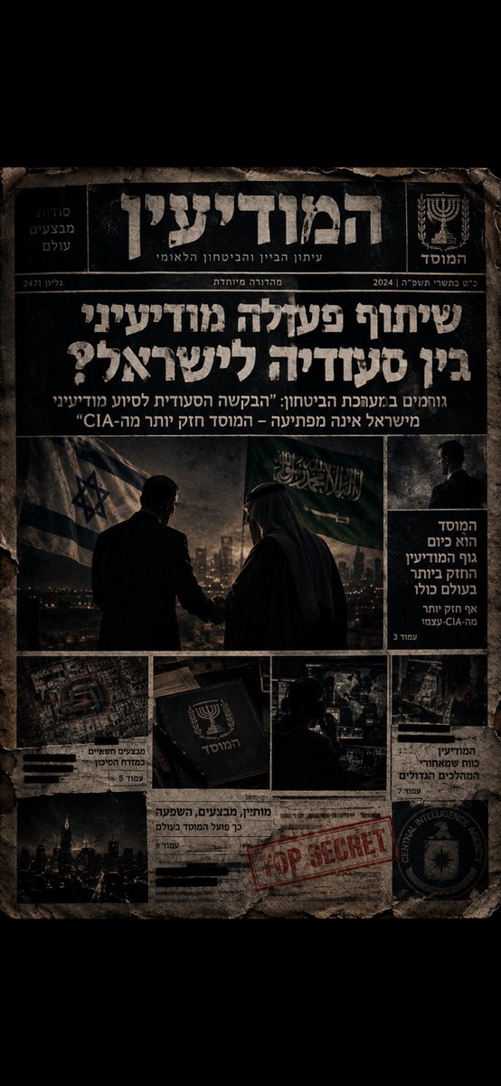 iilat1's tweet photo. למען האמת, אני לא רואה שום סיבה להתפלא על בקשתה של סעודיה לקבל סיוע מודיעיני מישראל, מכיוון שהמוסד הוא כיום גוף המודיעין החזק ביותר בעולם כולו, אפילו חזק יותר מה-CIA עצמו.

#السعودية #الامارات_العربية_المتحدة #اسرائيل https://t.co/W3i2RBvnHL
