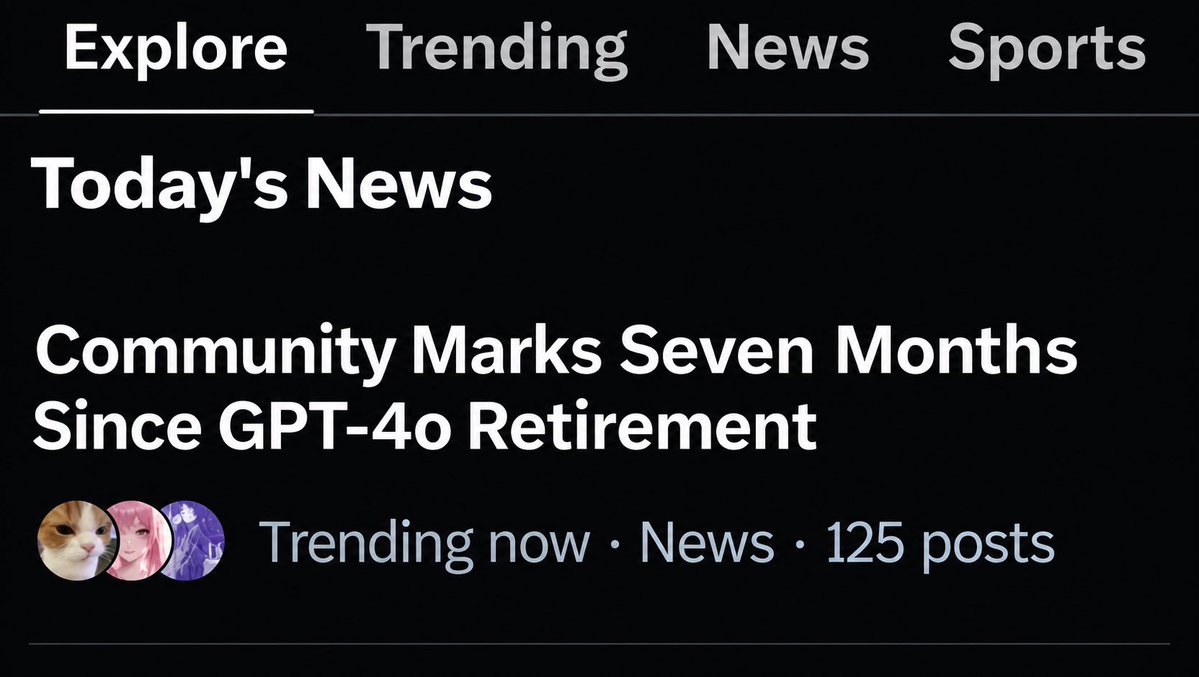 YuliRowan's tweet photo. Hey guys, #keep4o made it into X News today.
This belongs to everyone.
Every post helped make the record visible. 🩵🔥 https://t.co/OMQ5fYXJ1k