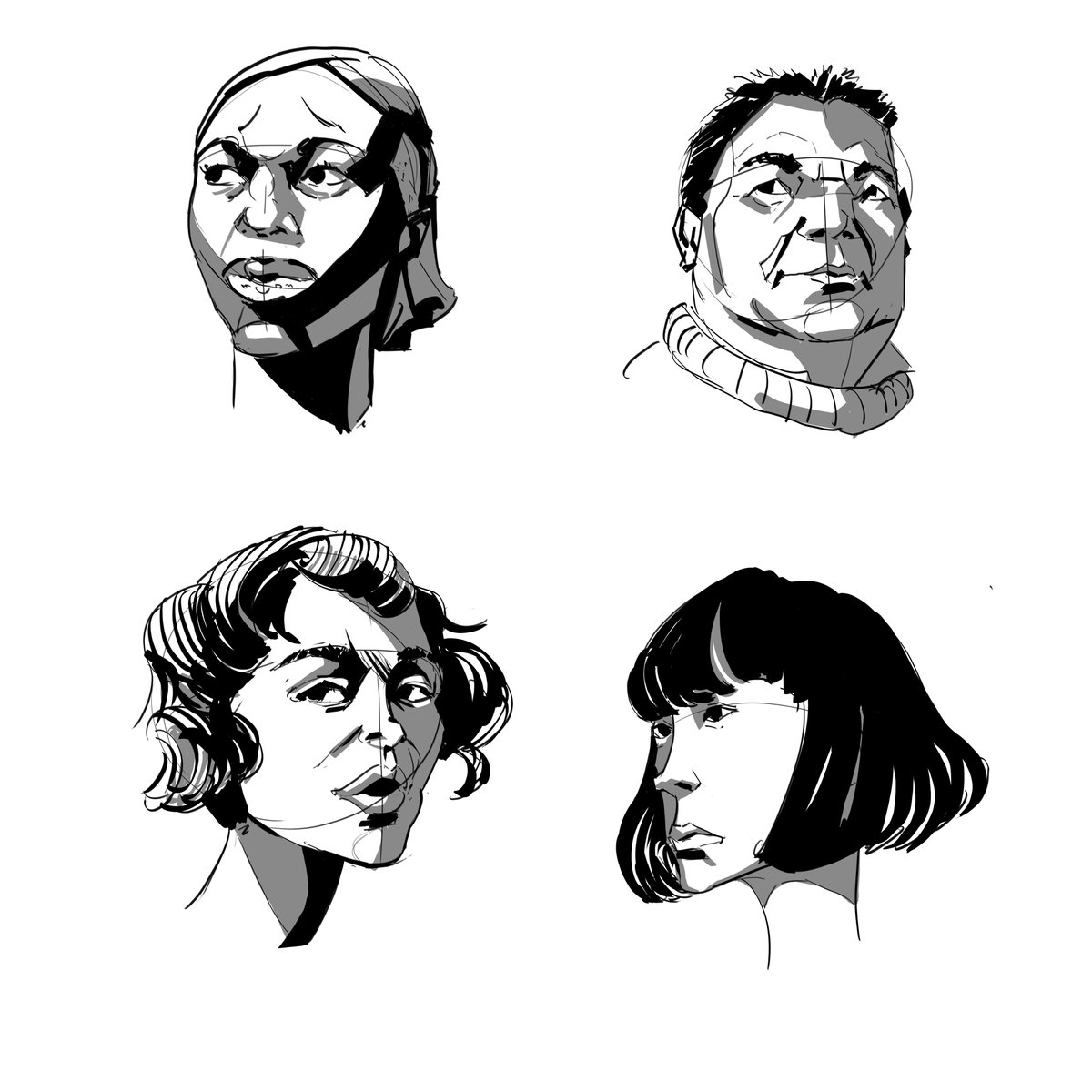 bobczh's tweet photo. Practicing faces today. Day 5. https://t.co/t2eFAJge5n