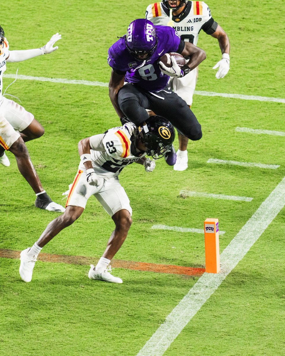 TCUStatsInfo's tweet photo. Only 6 FBS tight ends have posted a 100-yard receiving game through Week 3...

» 𝐊𝐚𝐫𝐢 𝐀𝐬𝐡𝐥𝐞𝐲, @TCUFootball 
» Noah Bennee, Utah
» Trey'Dez Green, LSU
» Luke Reynolds, Va. Tech
» Jeremiah Scoby, BGSU
» Hunter Tipton, Memphis

#GoFrogs https://t.co/qI5l1G69No