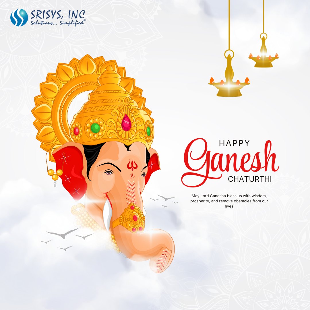srisysinc's tweet photo. 🌺 Happy Ganesh Chaturthi from SRISYS!

May Lord Ganesha inspire wisdom, remove obstacles, and guide every journey toward innovation, growth, and success.

Wishing our customers, partners, employees, and communities a joyful and prosperous Ganesh Chaturthi. 

#GaneshChaturthi https://t.co/ApURjpKNbU