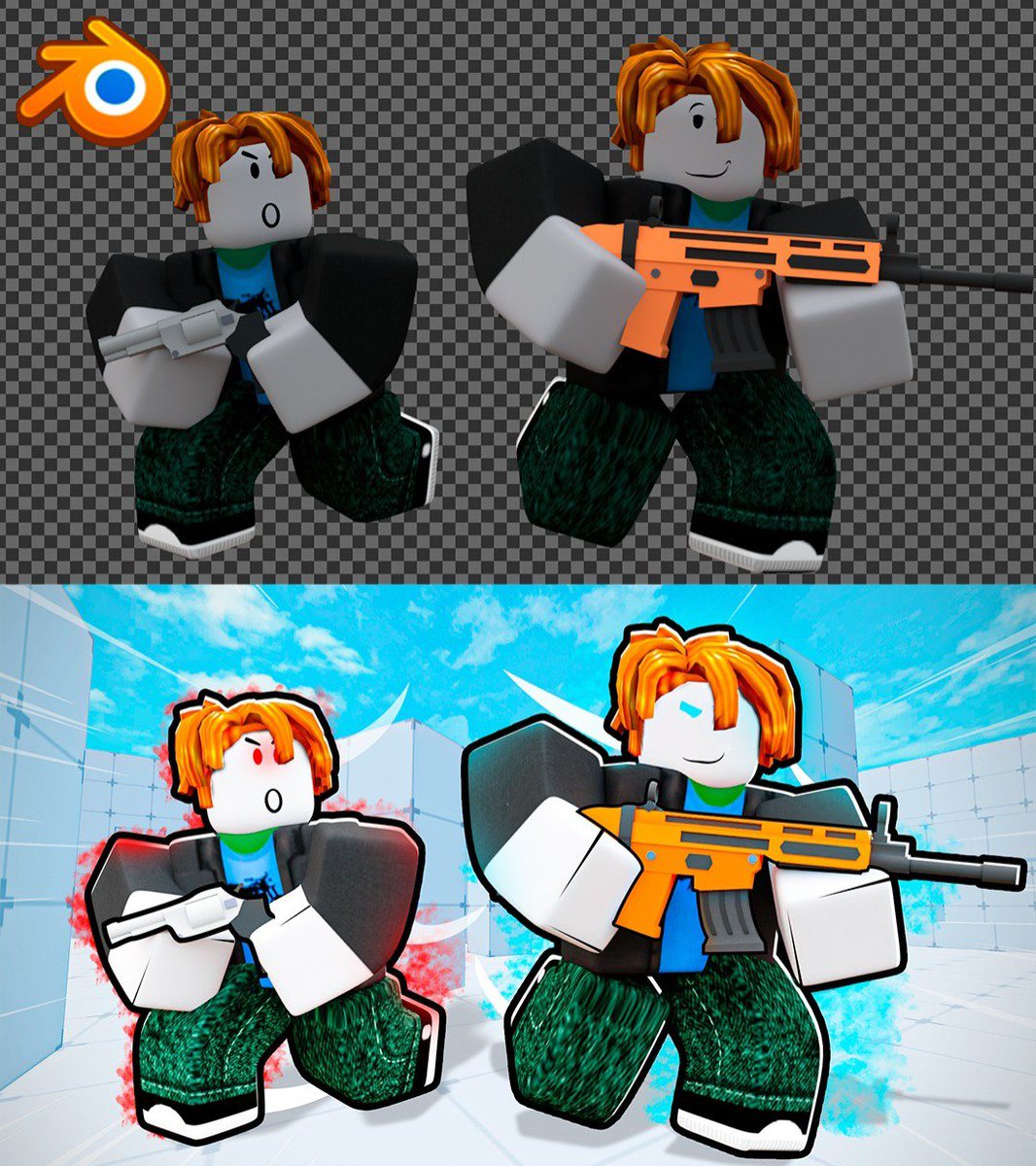 kinoslen79294's tweet photo. 🔥Before/After
🟣Open commissions
🟢Thumbnail Recently made
🔵Discord: Kinoslen

#ROBLOX #robloxart #RobloxDev #GFX https://t.co/hM7fnoYK2A