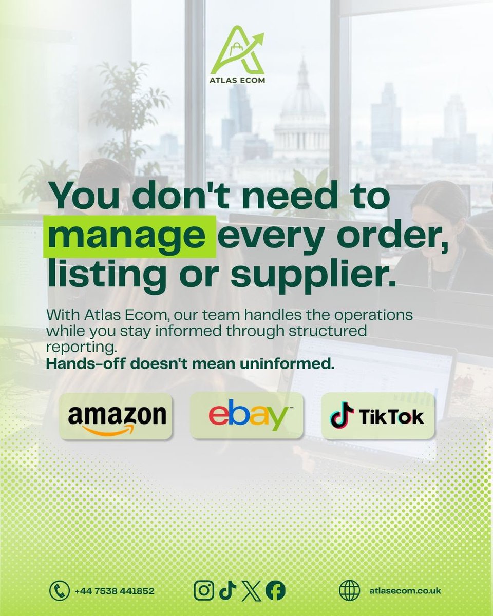 Atlasecomuk's tweet photo. ONE BUSINESS. MULTIPLE MARKETPLACES.

#HandsOffBusiness #Ecommerce #AtlasEcom #BusinessOwnership https://t.co/bp9UWAstNB