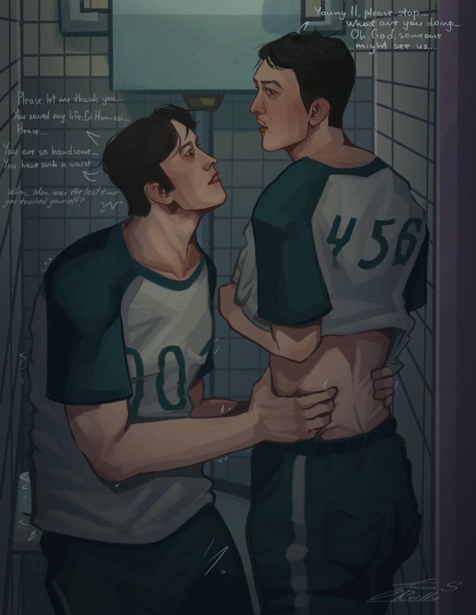 AniraSOReilly's tweet photo. "Crazy about your figure" #inhun
(A horny jerk...)
#Squidgame2 #inhunfanart https://t.co/FcEbmIYXtW