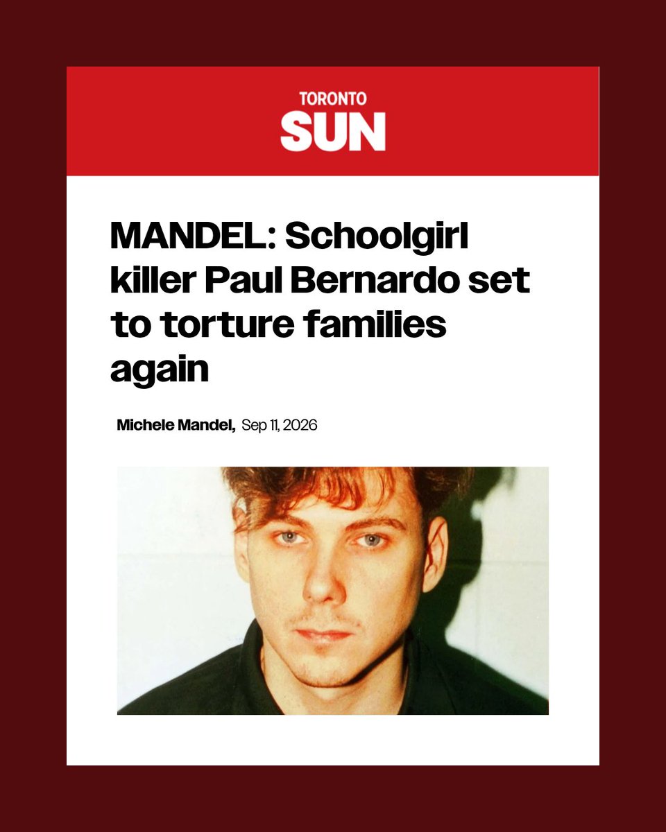 PierrePoilievre's tweet photo. The worst example of sick Liberal crime laws is letting child sex killer Paul Bernardo apply 4 times in 8 years for parole, tormenting his victims’ families. 

Our laws should protect the innocent and the victims, not depraved criminals. He should never be eligible for parole and should spend the rest of his life behind bars.