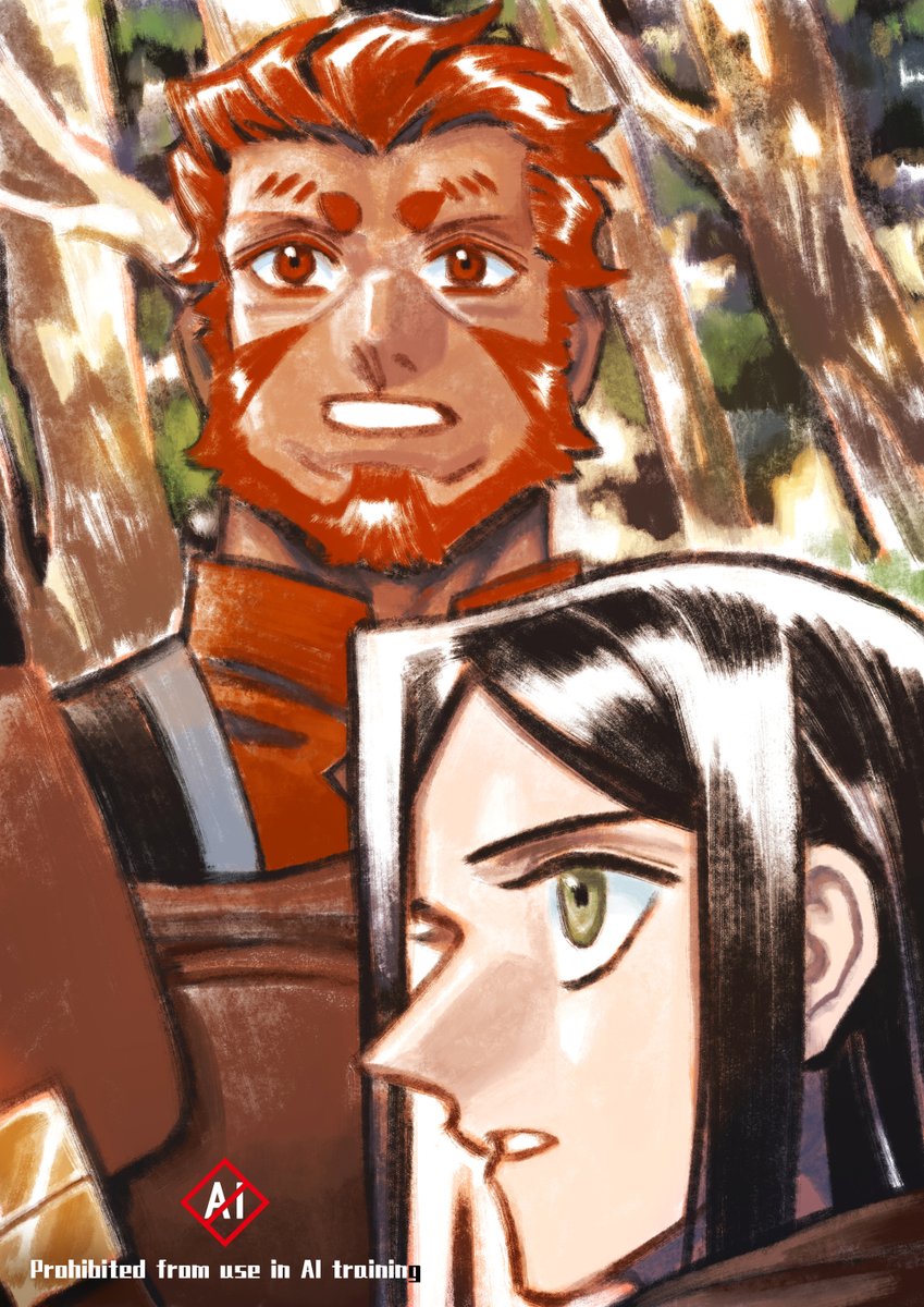 lvshengthex's tweet photo. #イスII #イスウェイ #FGO 迷宫饭AU！被通缉逃入迷宫的法师 ウェイバー 和被通缉的 Rider ！（上次的：https://t.co/CqaCYCmT2W ）
77、
那笑声突然响起，正各自处在混乱之中的二人一时窘迫，然而仔细分辨，回荡在整个空间中的大笑却并非嘲讽——那是畅快而喜悦的声音， https://t.co/dl9EVyOgNU