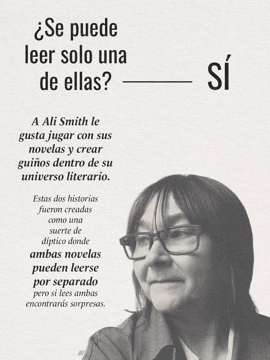Nordica_Libros's tweet photo. Desde que anunciamos que el 21 de septiembre llegará Glifo de Ali Smith a todas las librerías nos han llegado bastantes preguntas sobre la novela. ¡Os explicamos la relación con Gliff en este carrusel!
Pero... el resumen es que son dos novelas independientes.
#alismith https://t.co/Hplp95jVOq