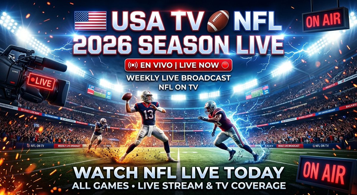 nflcestreams's tweet photo. 🏈En vivo📡2026 NFL Live | HD TV | Week 1🏈

📺 LIVE NFL STREAM🔴https://t.co/6j27uxxCtD

Bengals vs Buccaneers Live
Bears vs Panthers
Steelers vs Falcons
Titans vs Jets
Texans vs Bills
Colts vs Ravens
Jaguars vs Browns
Lions vs Saints
#NFL #NFLWeek1 #NFLLive #NFL2026 https://t.co/XUPdG6NaRr