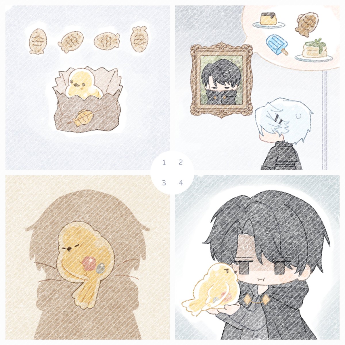 vfLTbJVExnGwVsv's tweet photo. 也是畫出來了
方便大家看，弄成4格漫畫版
#던전을그리는화가 #던그화 https://t.co/0fpSrozW4M