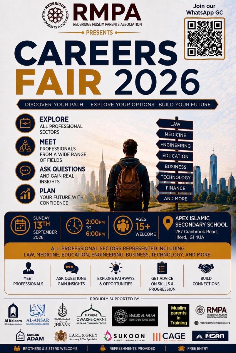 shukryh's tweet photo. Great to attend the RMPA Careers Fair 2026 at Apex Islamic Secondary School today.
An excellent opportunity for young people to meet professionals, ask questions and explore careers across law, medicine, education, engineering, business, technology, finance and more. https://t.co/GSAucSdBj5