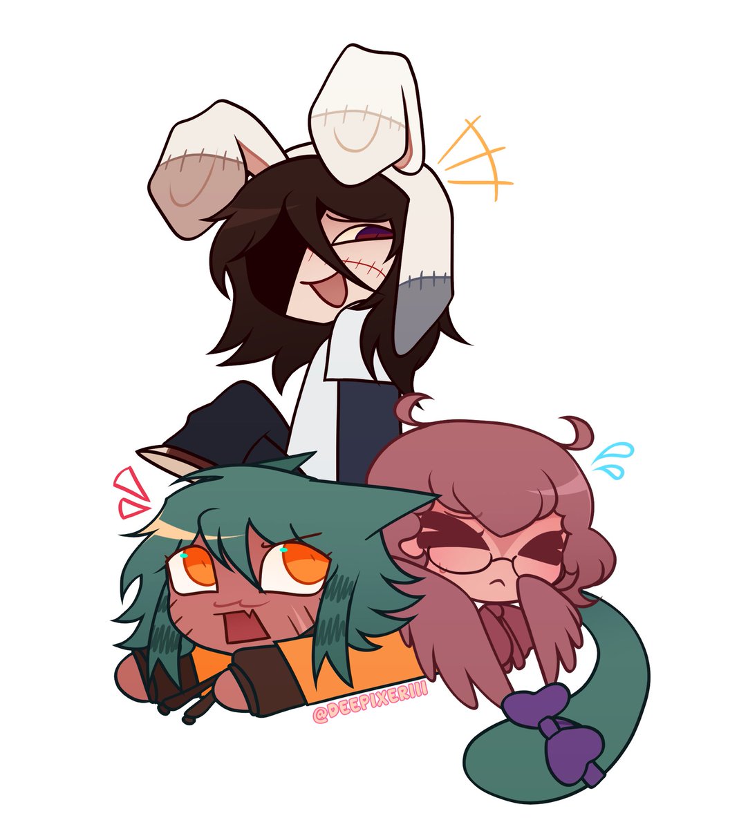 deepixeriii's tweet photo. 3 dummies 
[ #Yhsreboot #yhsfanart #samgladiator ] https://t.co/vnITYtow8l