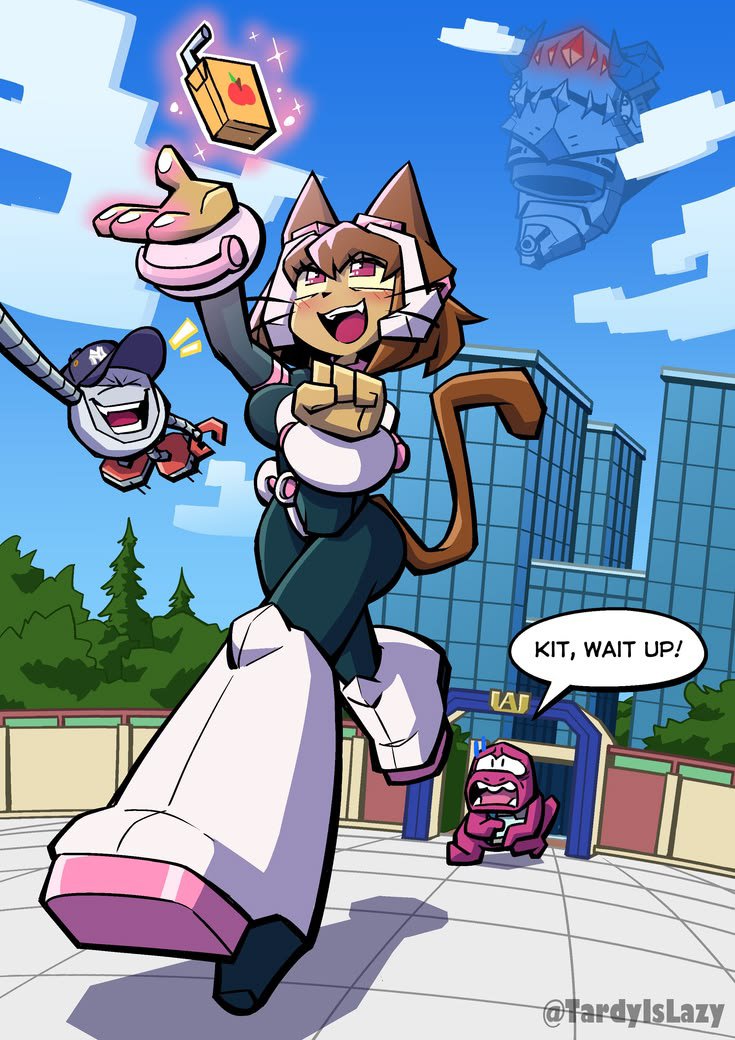 KitInChaos's tweet photo. Running on pure chaotic energy and fruit juice 🏃‍♀️........ 
Artby @TardyIsLazy
#GamoverseKitFanArt #Kitbodega #Gamoverse https://t.co/uDPnGI27Xb