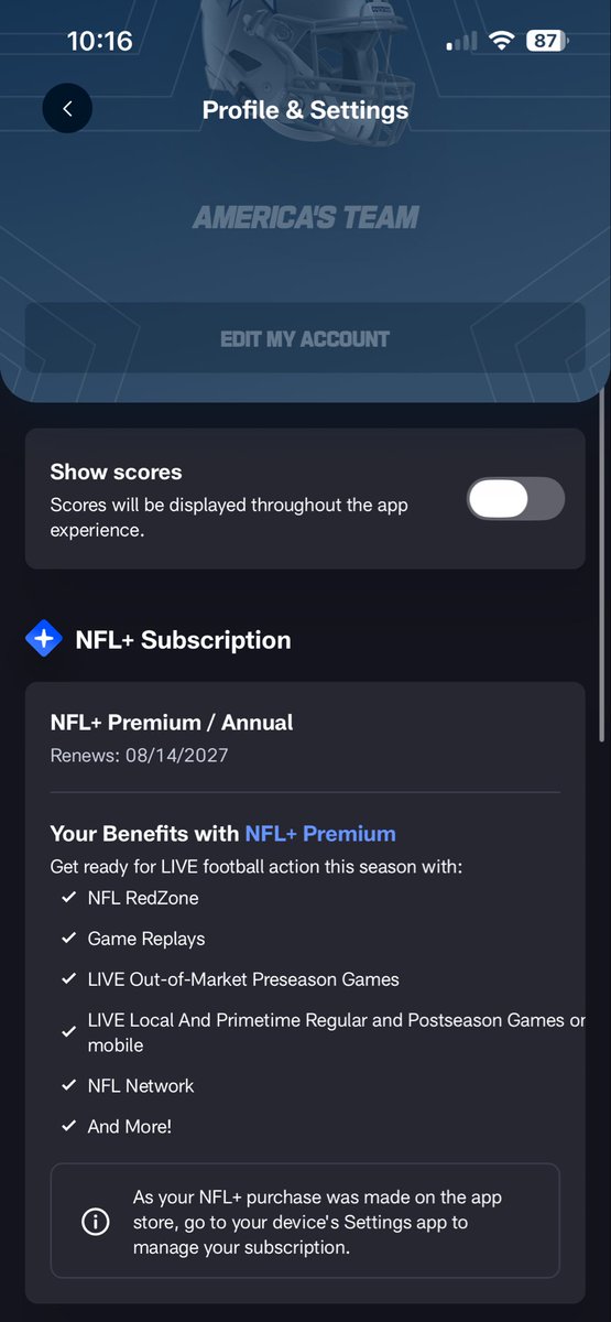 boysrback's tweet photo. @NFL  app not allowing me to access my paid subscription on opening Sunday. Classic bullshit! Make it make sense https://t.co/s61MdrWune