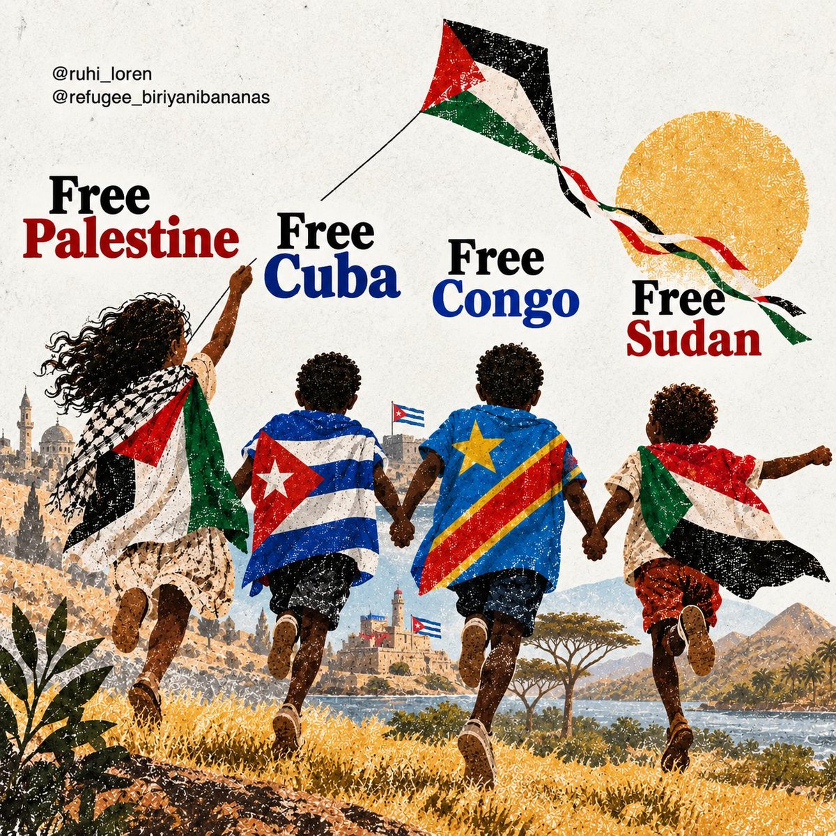 SankaraDispatch's tweet photo. Free Palestine 🇵🇸 
Free Cuba 🇨🇺 
Free Congo 🇨🇩
Free Sudan 🇸🇩 https://t.co/T72MTiDQGc